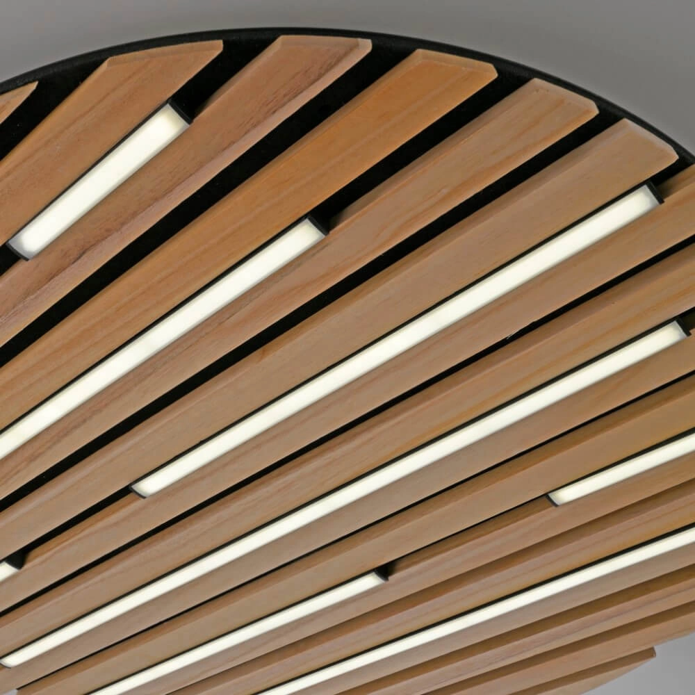 Ronde plafondlamp Q-Akustik Ø 60cm hout Paul Neuhaus 4012248385364