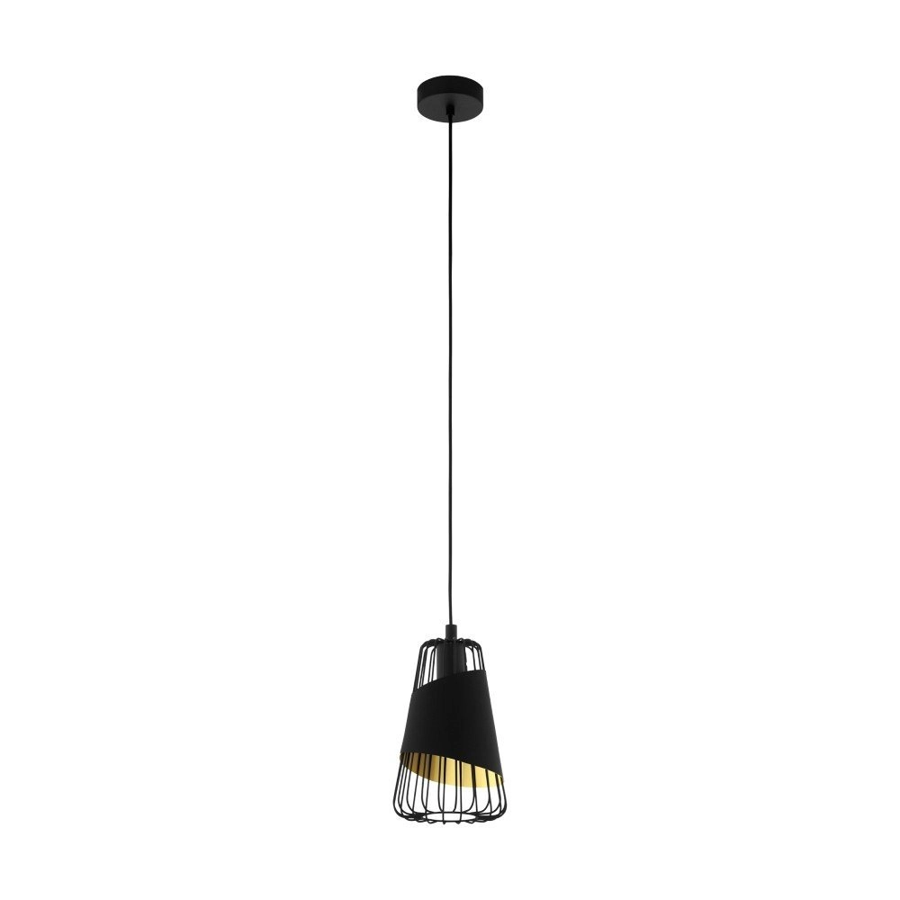 Design hanglamp Austell 16cm zwart met goud Eglo 9002759494476
