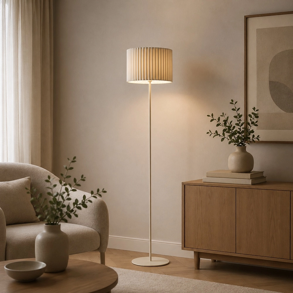 Vloerlamp Velin zand bruin Brilliant 4004353476808