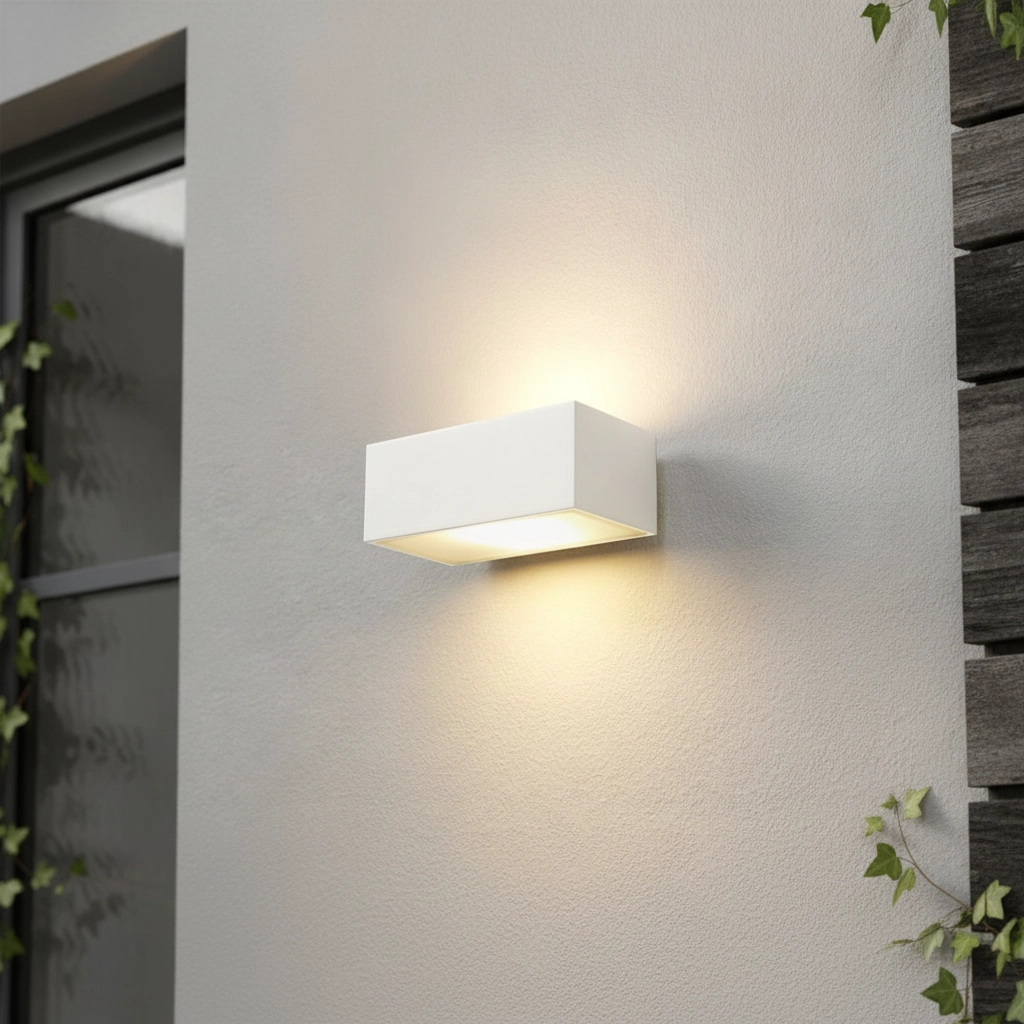 Led gevelspot Eindh 13cm - wit
