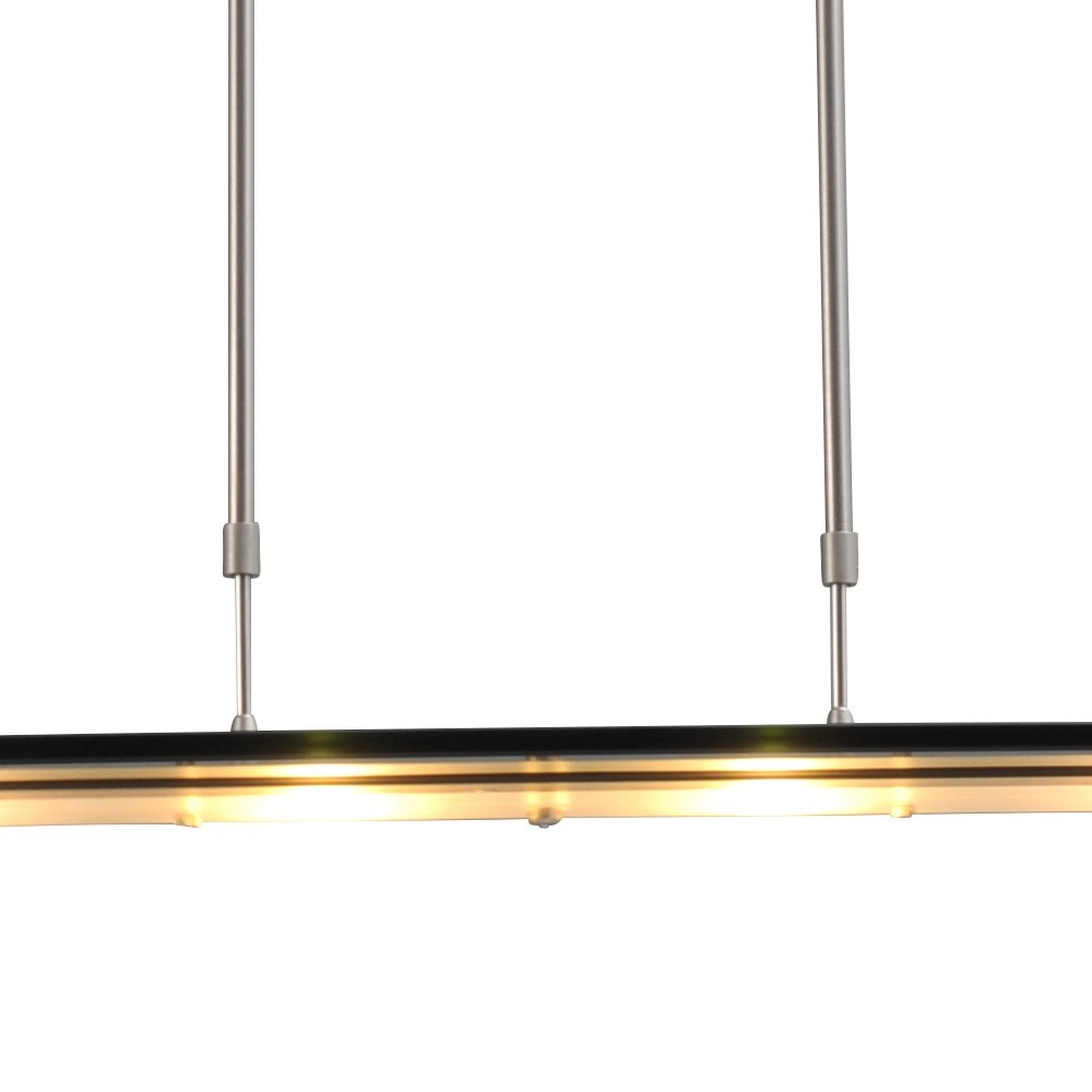 Eetkamerlamp Vigo 2 140cm nikkel met zwart Masterlight 8718121181110