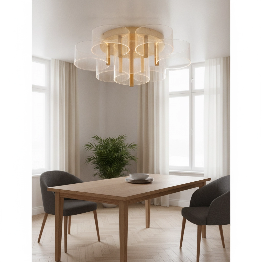 Design plafondlamp Gatlin goud Ø 68cm