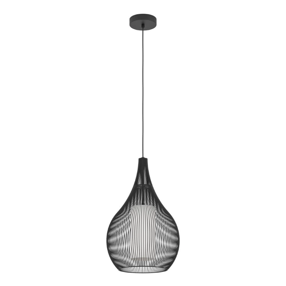 Moderne zwarte hanglamp Razoni 1 Ø 32,5cm