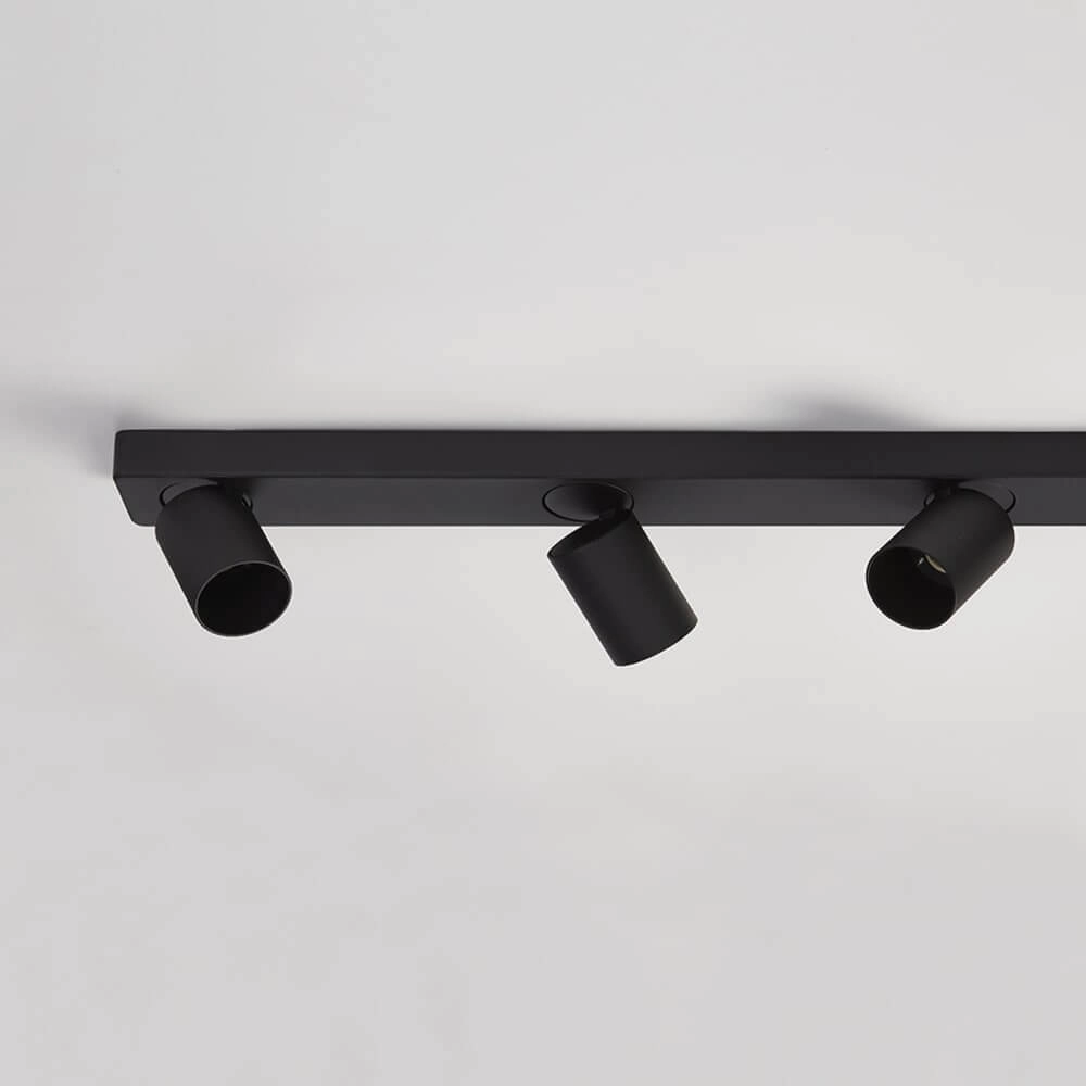 Plafondlamp Moon 4 rechthoekig zwart Lyora