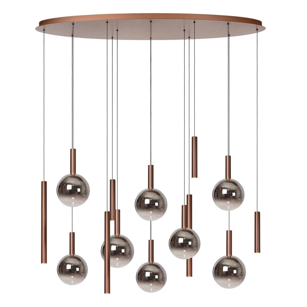 Design vide hanglamp Jasmine koper 14-lichts