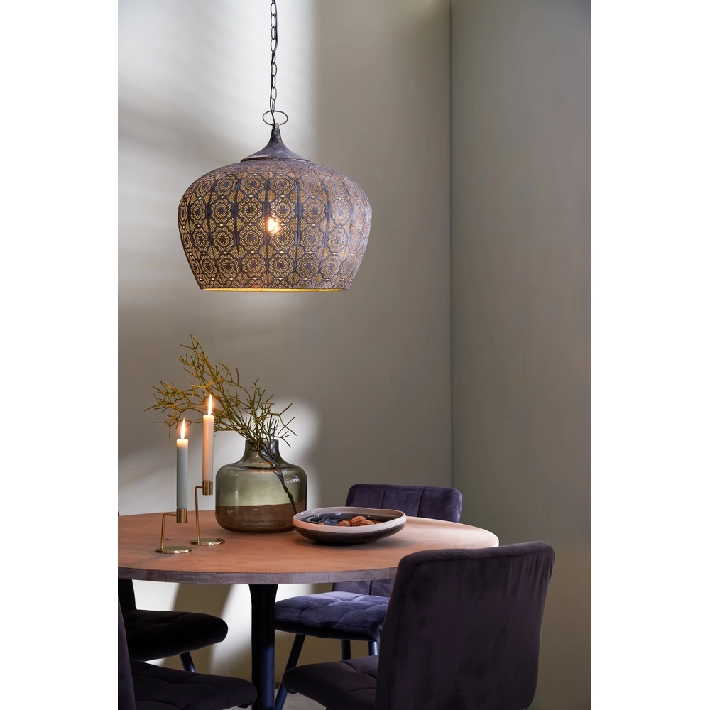 Hanglamp Emine Ø 51,5cm bruin Light & Living 8717807195359