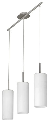 Hanglamp Troy 3 3-lichts metaalgrijs met wit