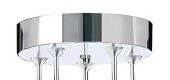 Vide hanglamp Ice Cube 5x5w - 3000K - 18cm metaalgrijs Searchlight 5053423102054