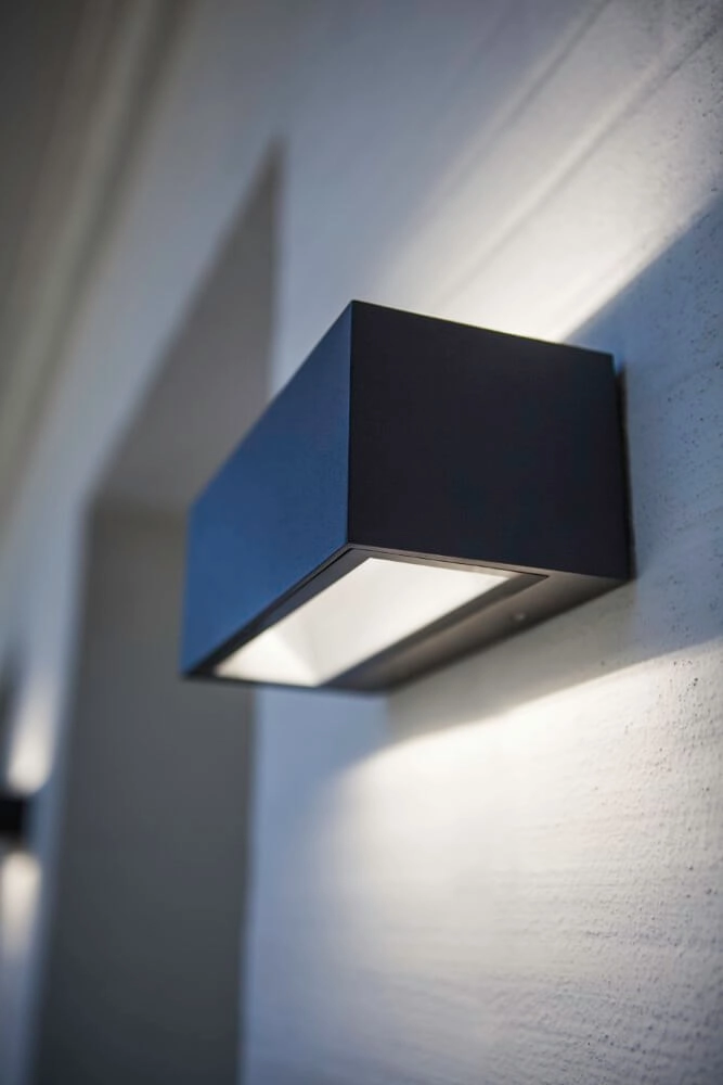 Strakke wandlamp Gemini antraciet Lutec 6939412028606