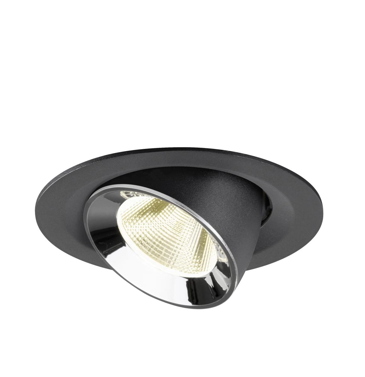 Inbouwspot Numinos Gimble M zwart/chroom 4000K - 20gr SLV 4024163311755
