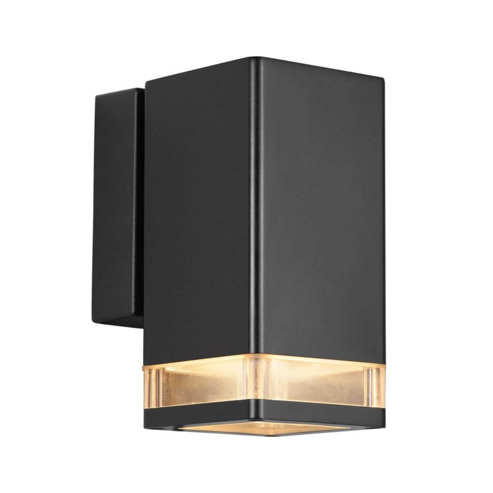 Zwarte wandlamp Elm hoekig