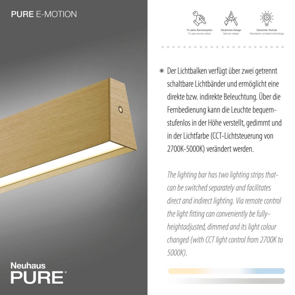 Design hanglamp Pure E-Motion messing Paul Neuhaus 4012248372913