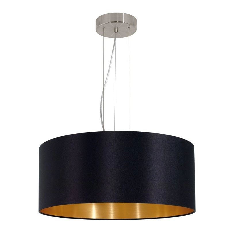 Hanglamp Maserlo 53cm zwart met goud