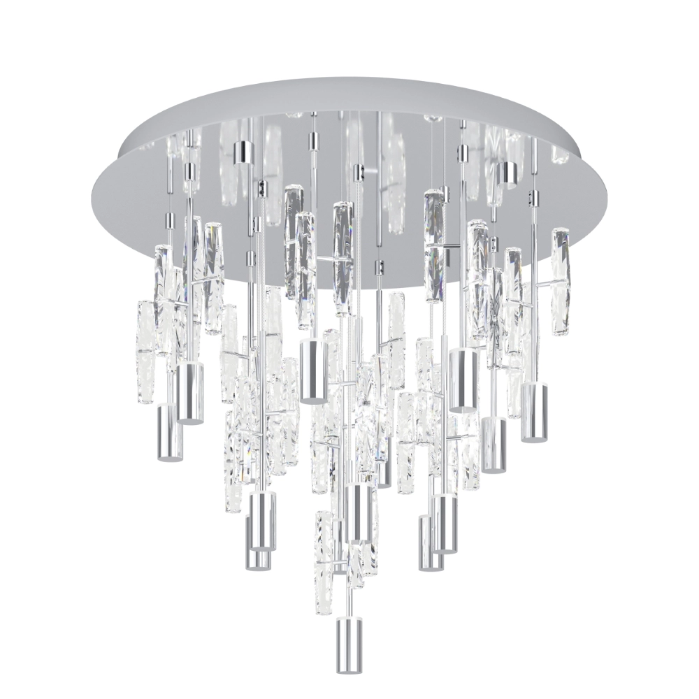 Unieke plafondlamp Alemdina chroom 3-staps CCT