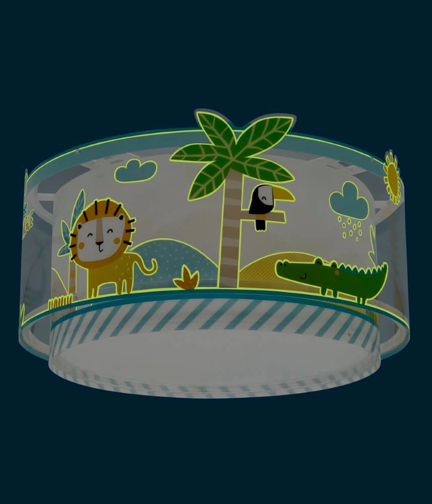 Kinder plafondlamp Little Jungle Dalber 8420406003344