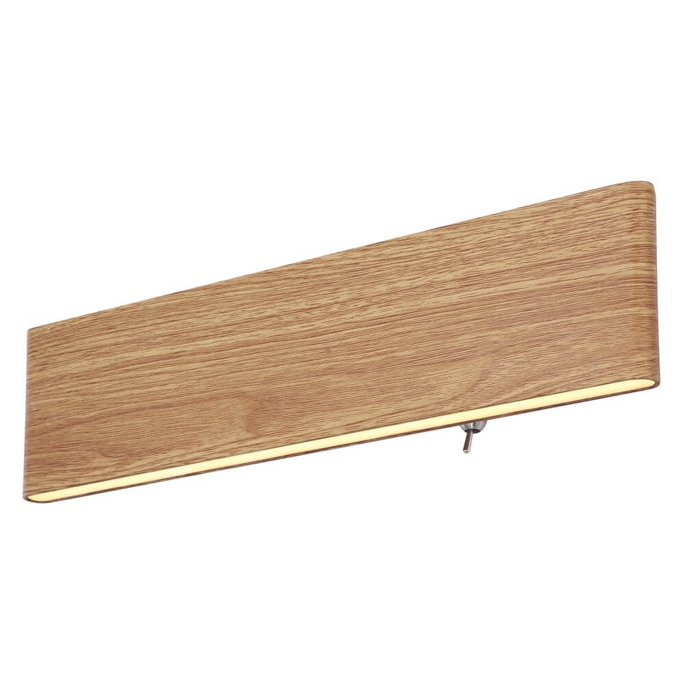 Design wandlamp Siegfried M hout met schakelaar