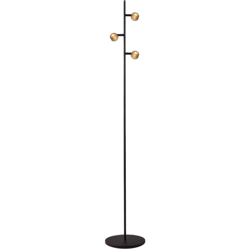 3-lichts vloerlamp Talana zwart met goud