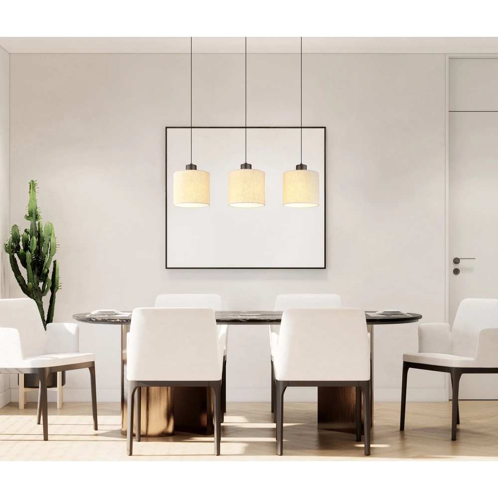 Gunmetal hanglamp Thea 3-lichts recht Globo 9007371567034