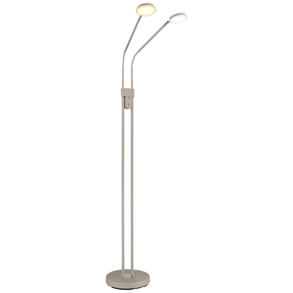 2-lichts leeslamp Silvio zand bruin Globo 9007371584048