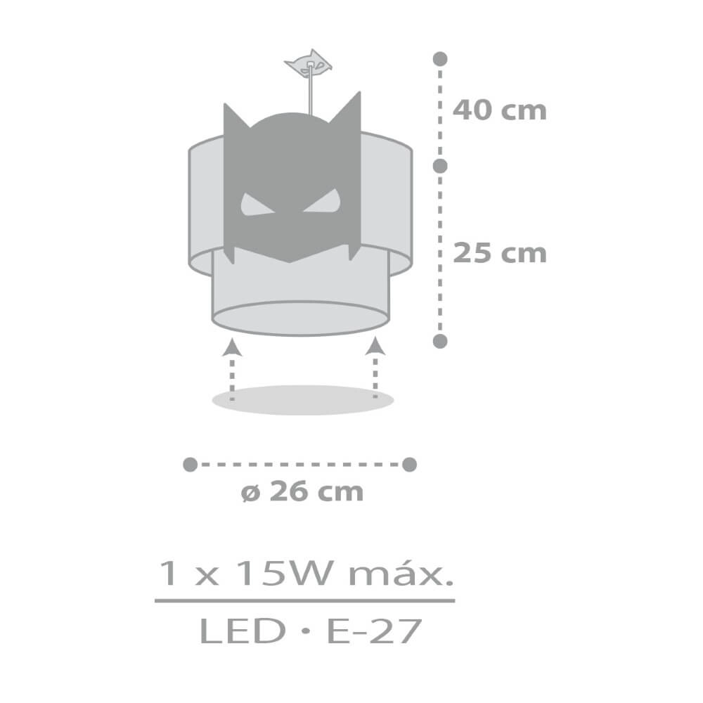 Kinderkamer hanglamp Dark Hero Ø 26cm Dalber 8420406002781