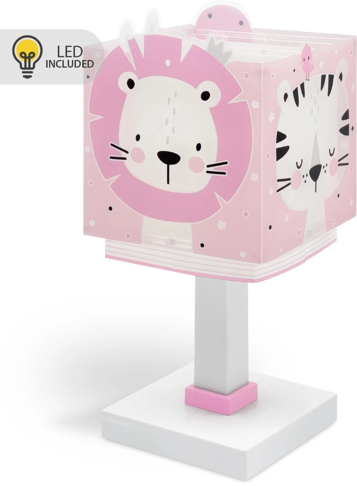 Kinderkamer tafellamp Baby Jungle roze