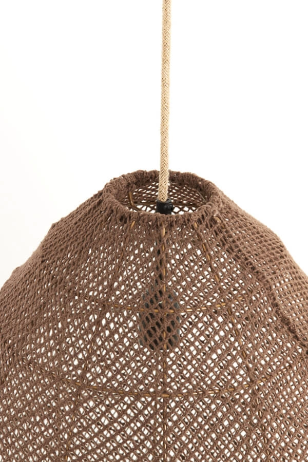 Japandi hanglamp Makassar bruin Ø 42cm Light & Living 8717807706449