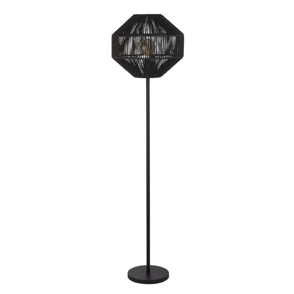 Zwarte schemerlamp Wicker