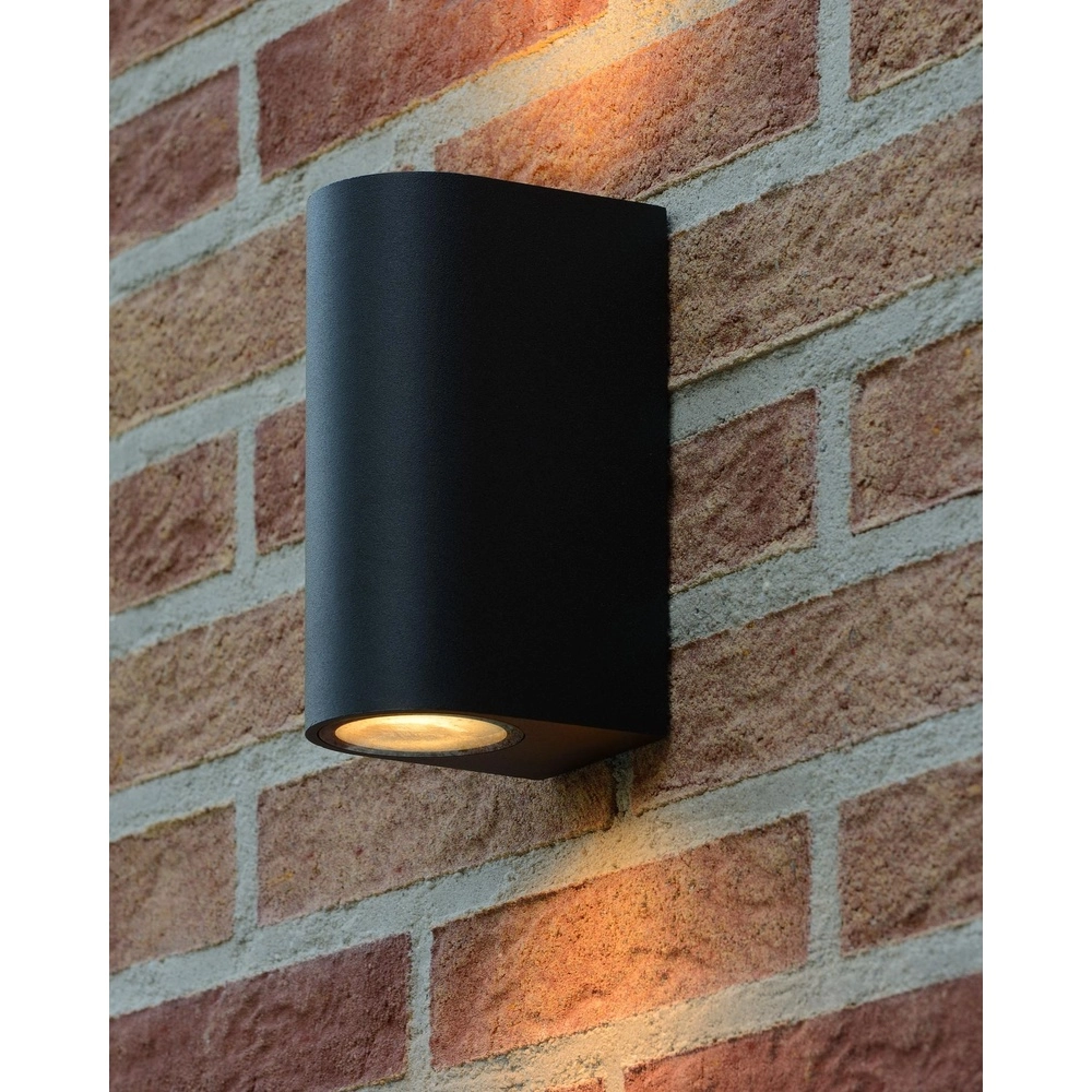 Wandspot Zaro IP44 up & down zwart Lucide 5411212690104