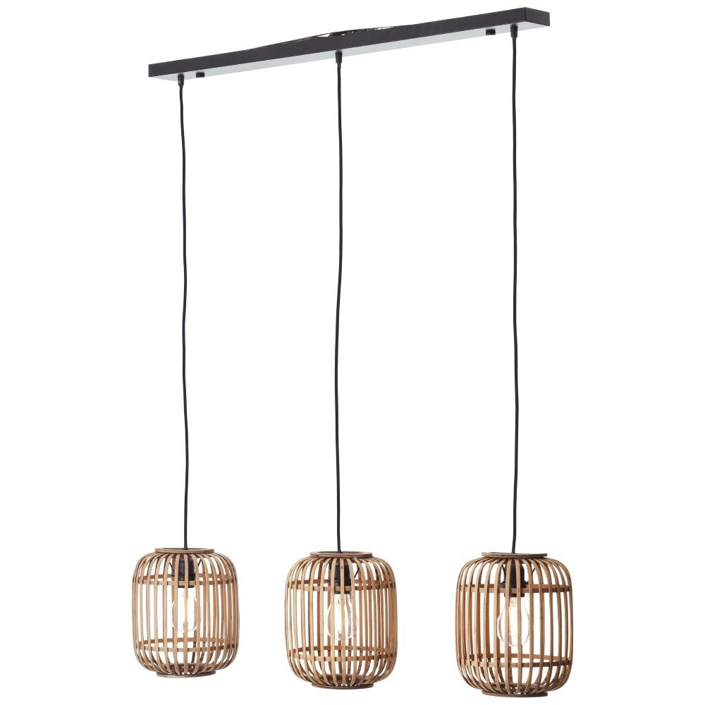 Eetkamer hanglamp Woodrow zwart Brilliant 4004353347559
