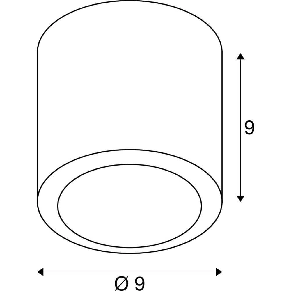 Opbouwspot Oculus antraciet SLV 4024163297813