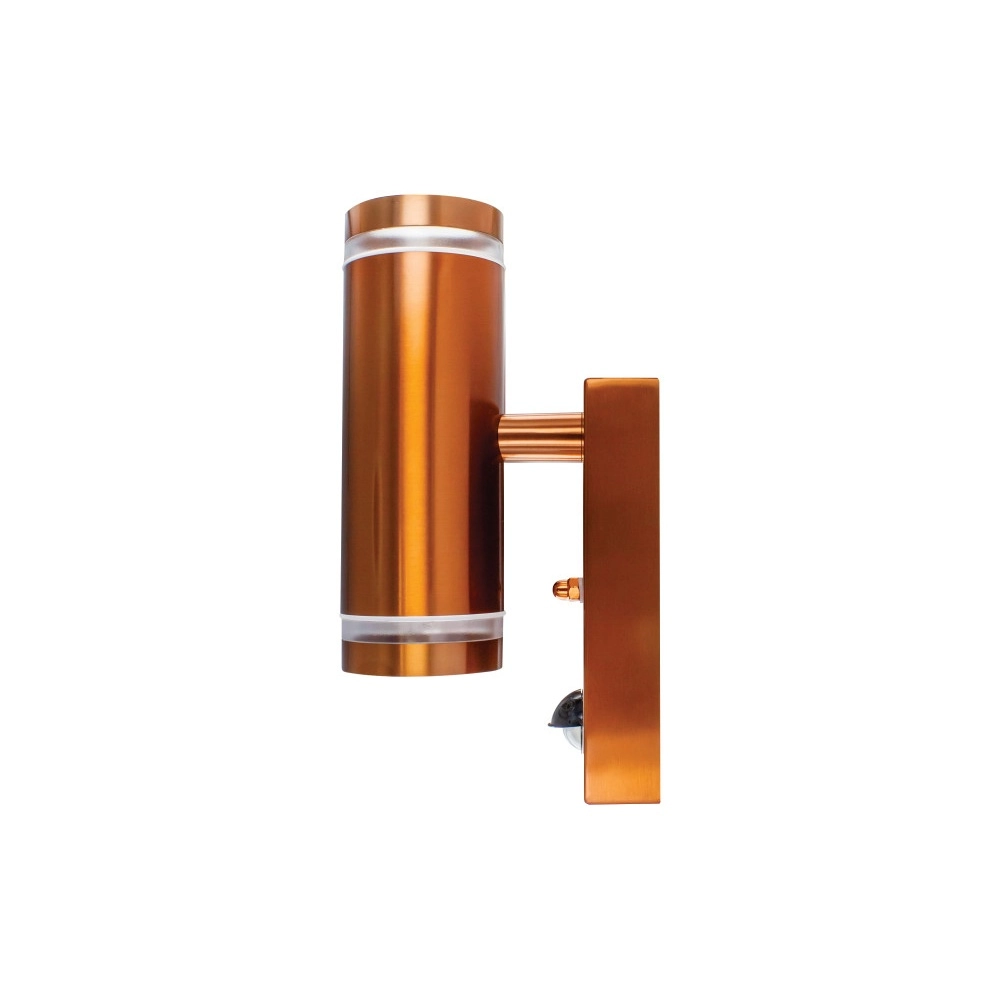 Dubbele wandspot met sensor Opden Roodkoper - 2x GU10 Lyora 5055788285687