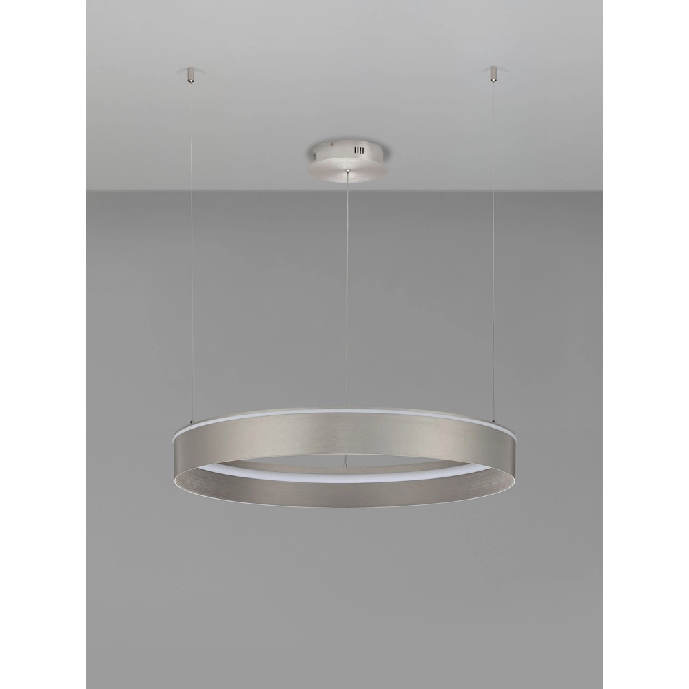 Moderne hanglamp Olivia nikkel Ø 78cm Lyora 5212017494221