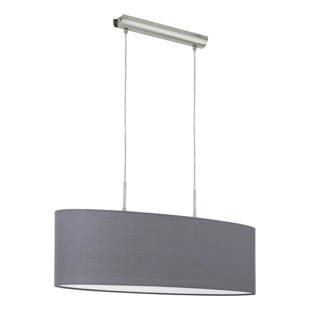 Ovale hanglamp Pasteri nikkel