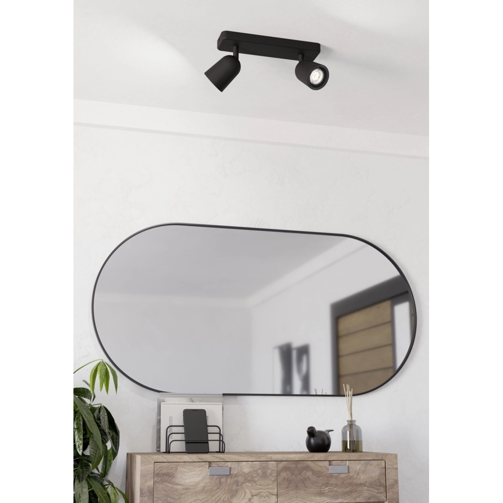 Opbouwspot Camaldoli 2-lichts zwart Eglo 9008606360444