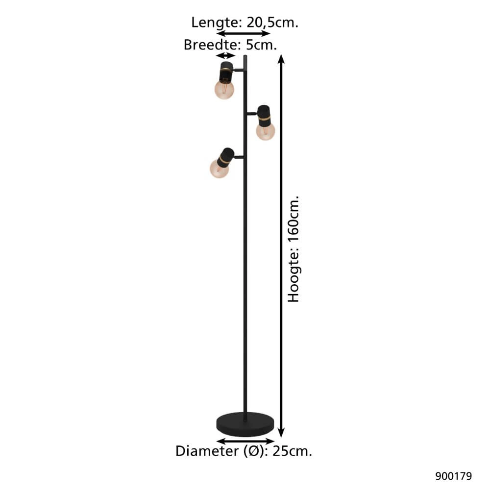 Chique staande lamp Lurone Eglo 9008606241156