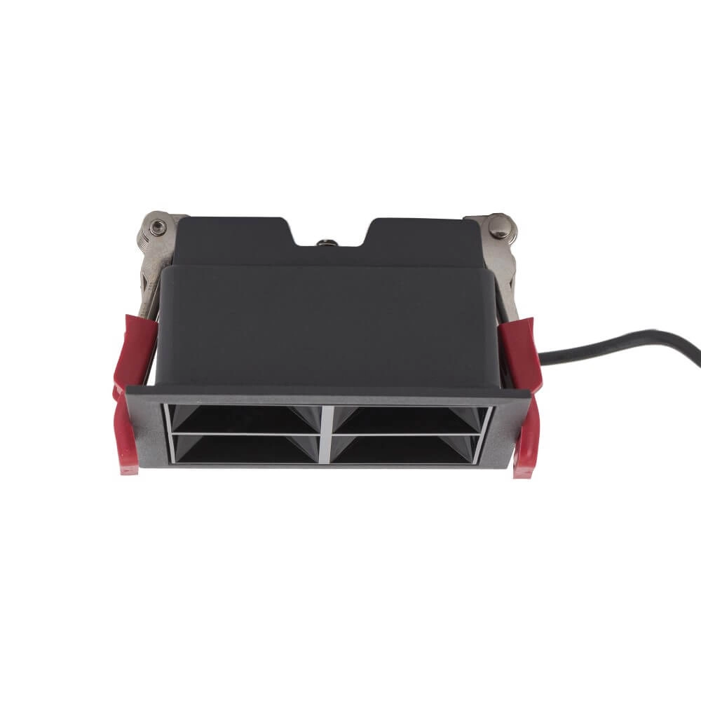 Zwarte inbouwspot Midi Led 2x2 leds - 3000K Lyora 5903139100618