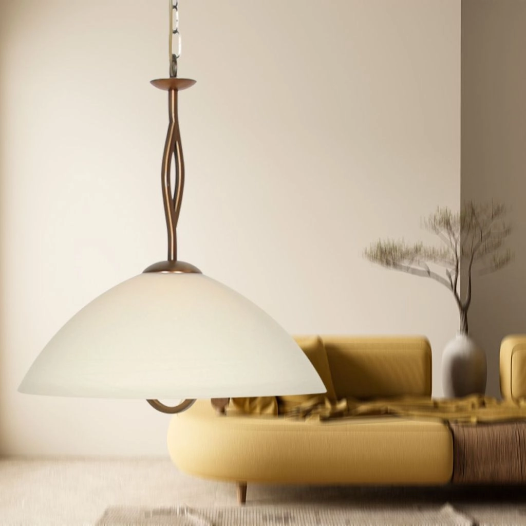Klassieke hanglamp Anthea 1-lichts brons Steinhauer 8712746180220