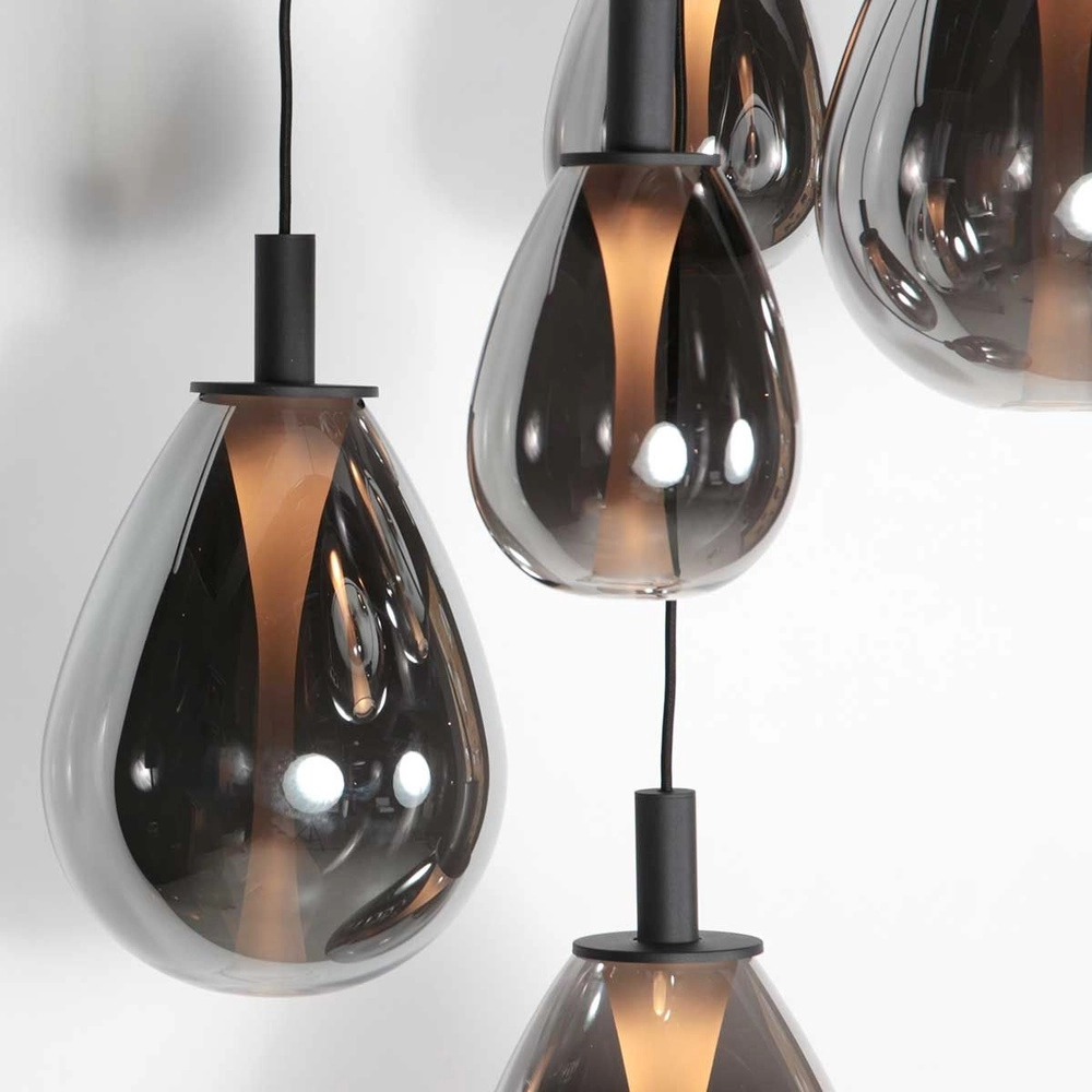 Hanglamp Glimsy 5-lichts zwart rond Steinhauer 8712746177961