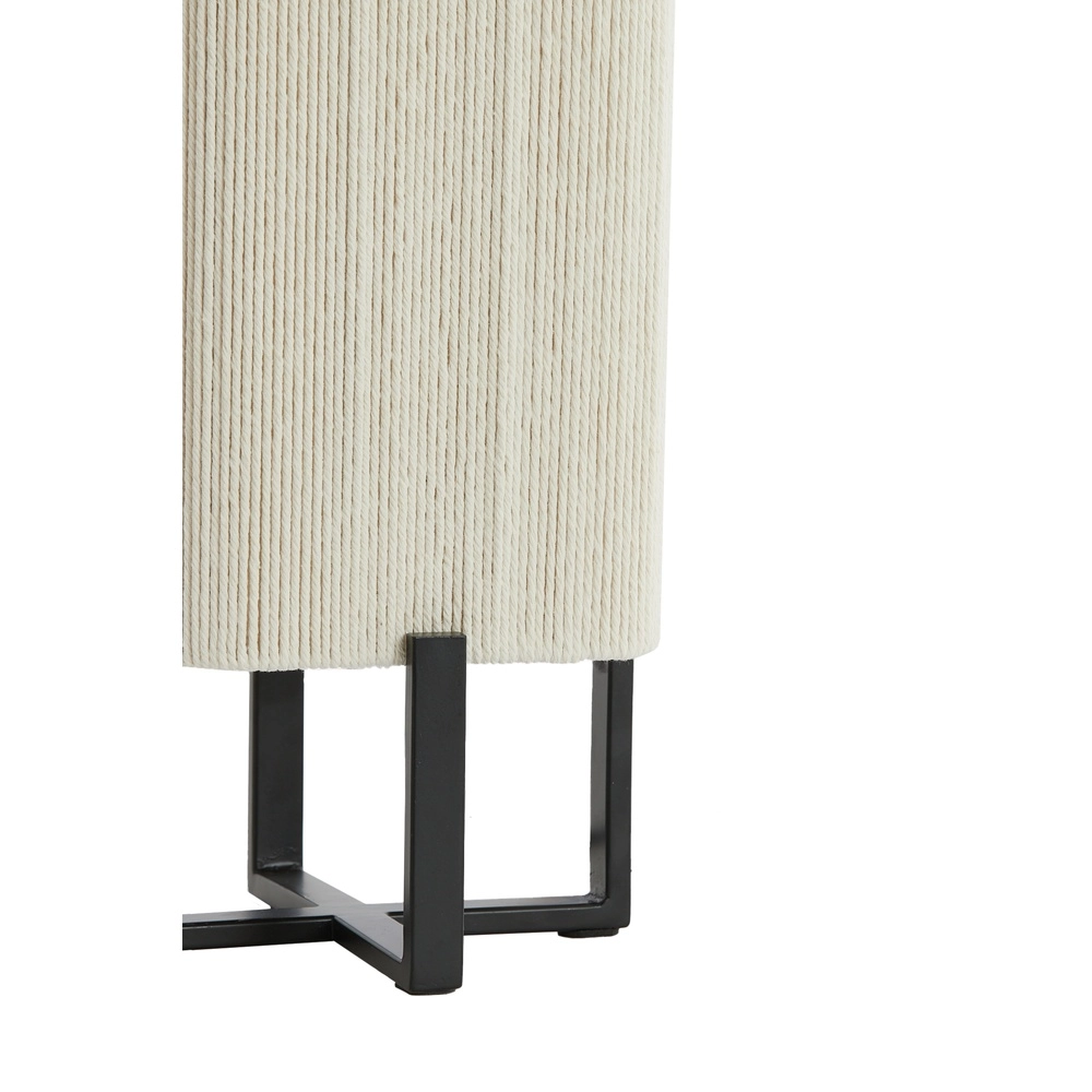 Tafellamp Wyn 39cm - crème touw met zwart Light & Living 8717807792527