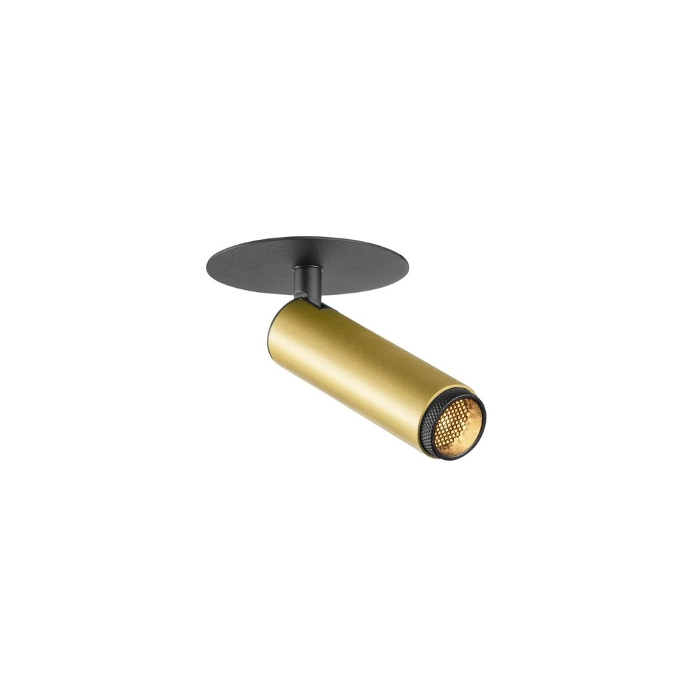 Inbouwspot Grip! S goud met zwart 2700K
