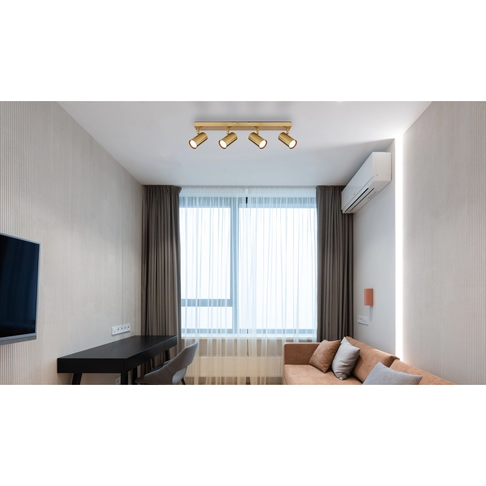 Plafondlamp 4-lichts Robby goud Globo 9007371446087