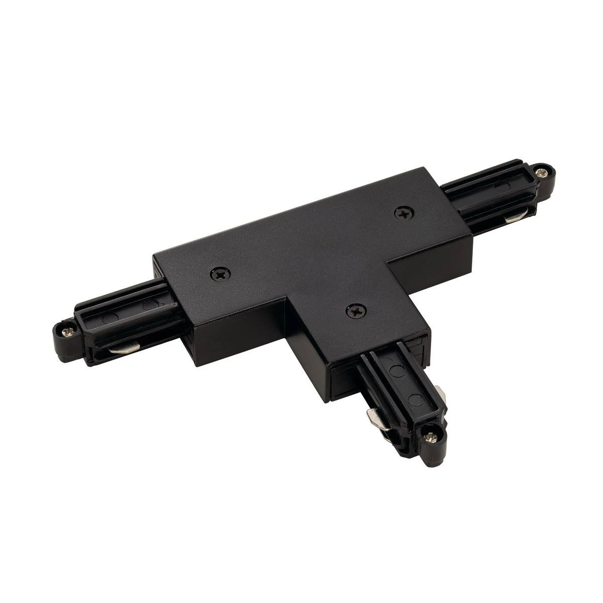 1-fase T-Connector 1 aarde links zwart
