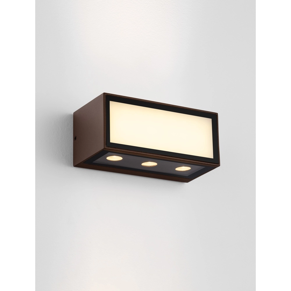 Unieke wandlamp Inga roestbruin