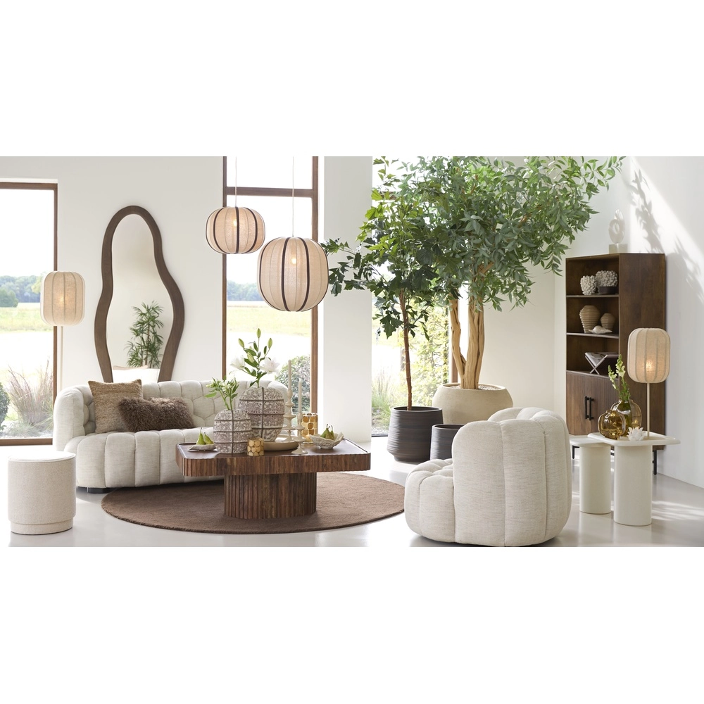 Japandi hanglamp Esmiria Ø 40cm - donker bruin Light & Living 8717807835934