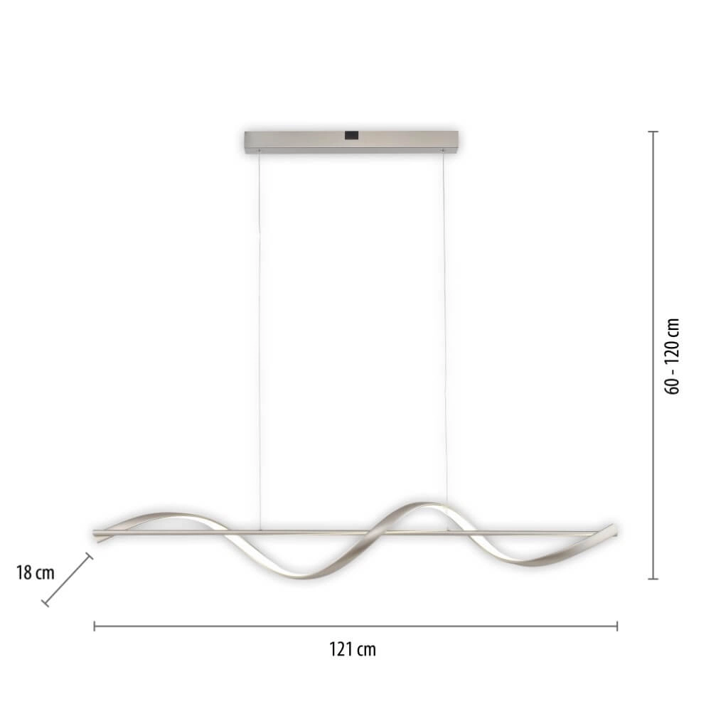 Golvende hanglamp Q-Swing metaal Paul Neuhaus 4012248374856