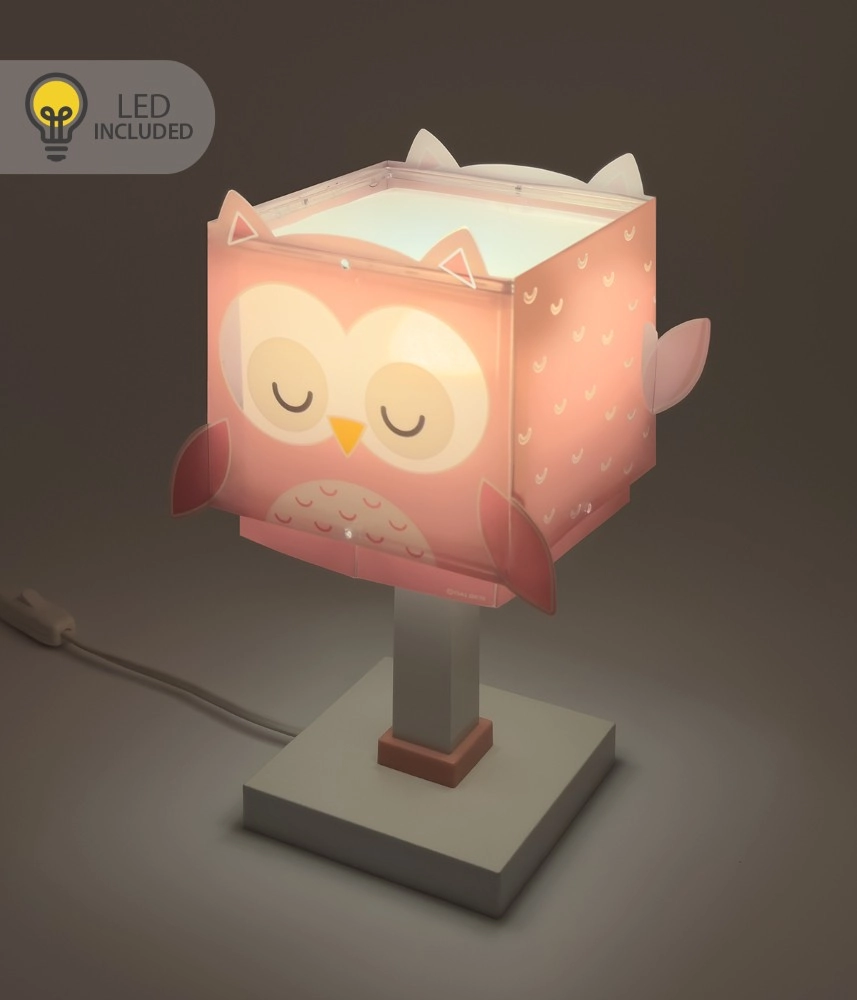 Kinderkamer tafellamp Owl roze Dalber 8420406002538