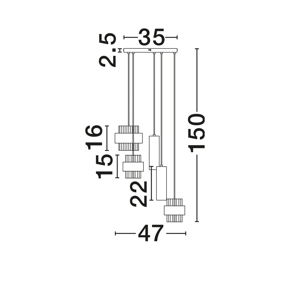 Moderne hanglamp Melony zand bruin Lyora 5212063501256