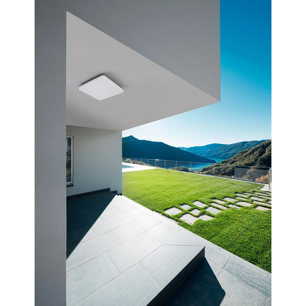 Vierkante plafondlamp Tommy 28 x 28cm grijs Lyora 5212017417381