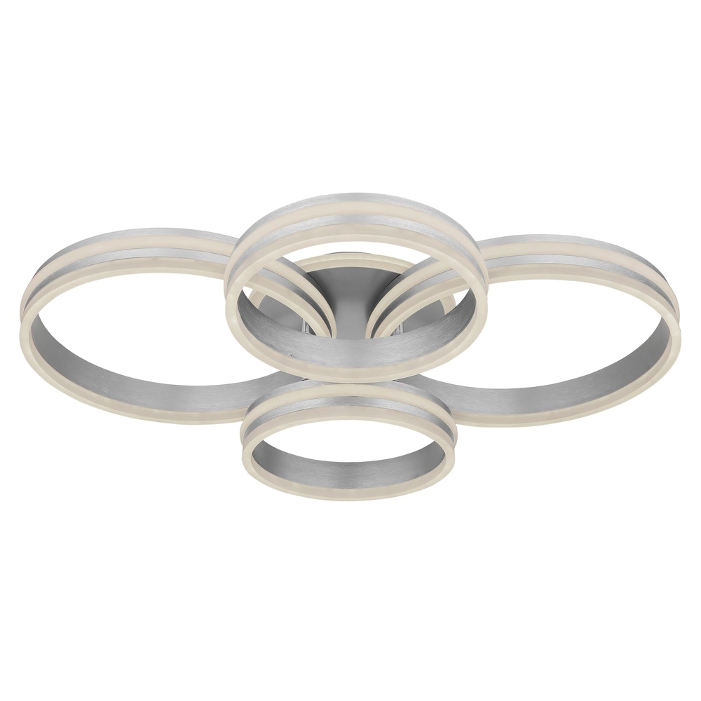 Plafondlamp Rubio grijs 4 ringen Globo 9007371419913