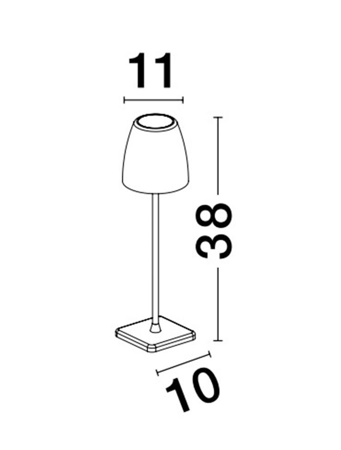 Oplaadbare tafellamp Colt 38cm olijfgroen Lyora 5212017444905
